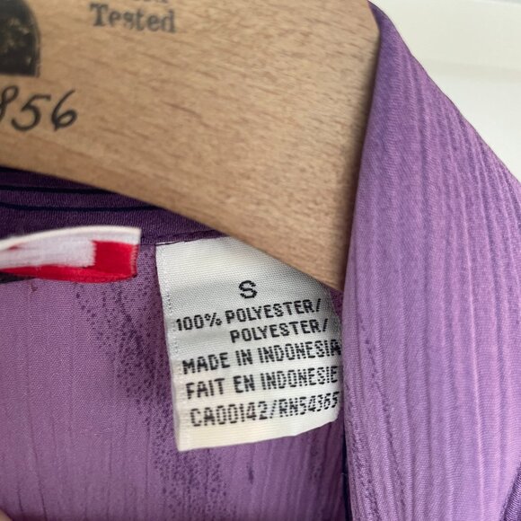 Vintage Striped Purple Shirt, 90s Abstract Blouse - Picture 7 of 9